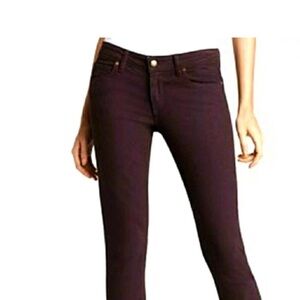 Paige Jeans | Paige Peg Skinny Deep Purple Cheetah Print Jeans Sz 26 Y2K Goth